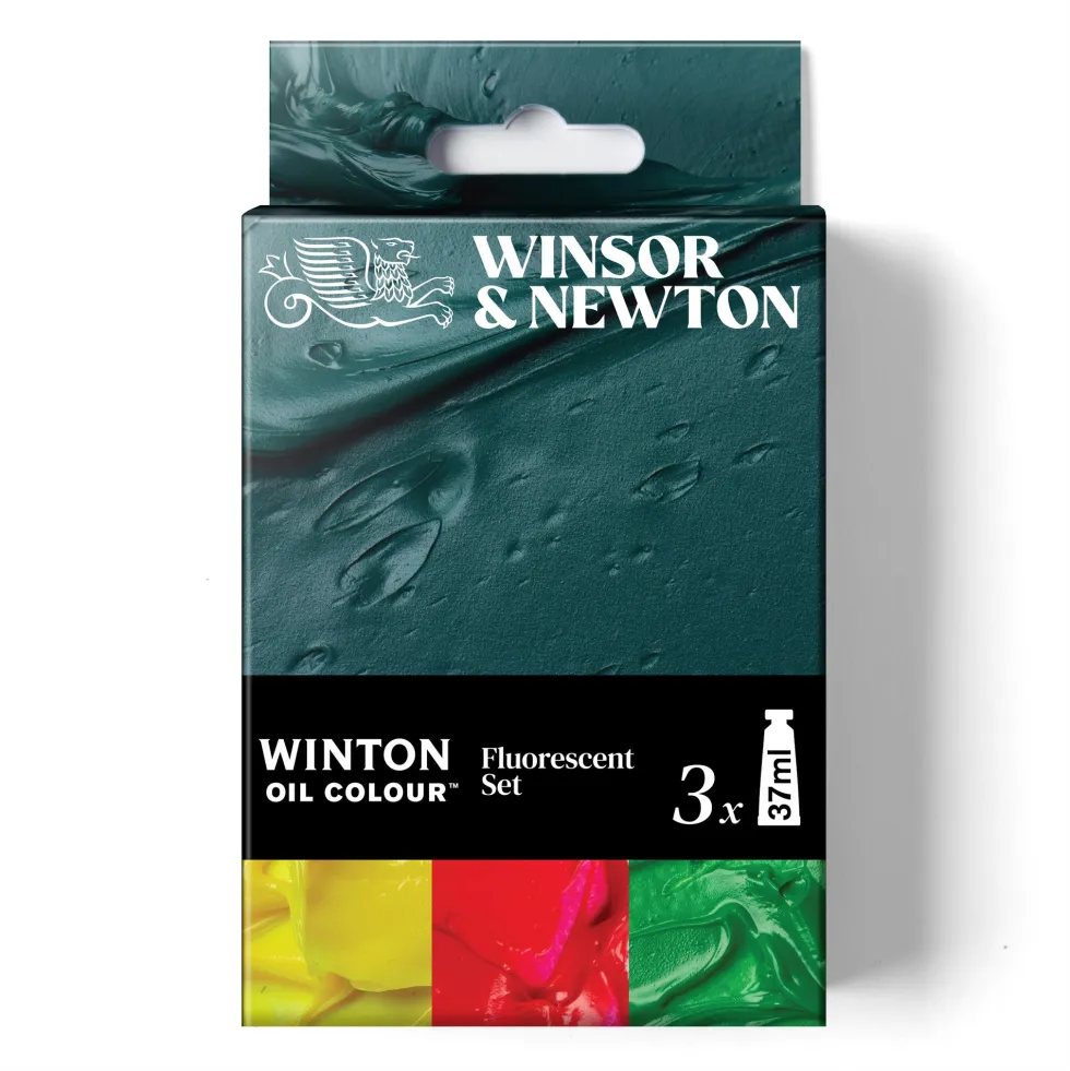Zestaw farb olejnych Winton Fluo - Winsor & Newton - 3 x 37 ml