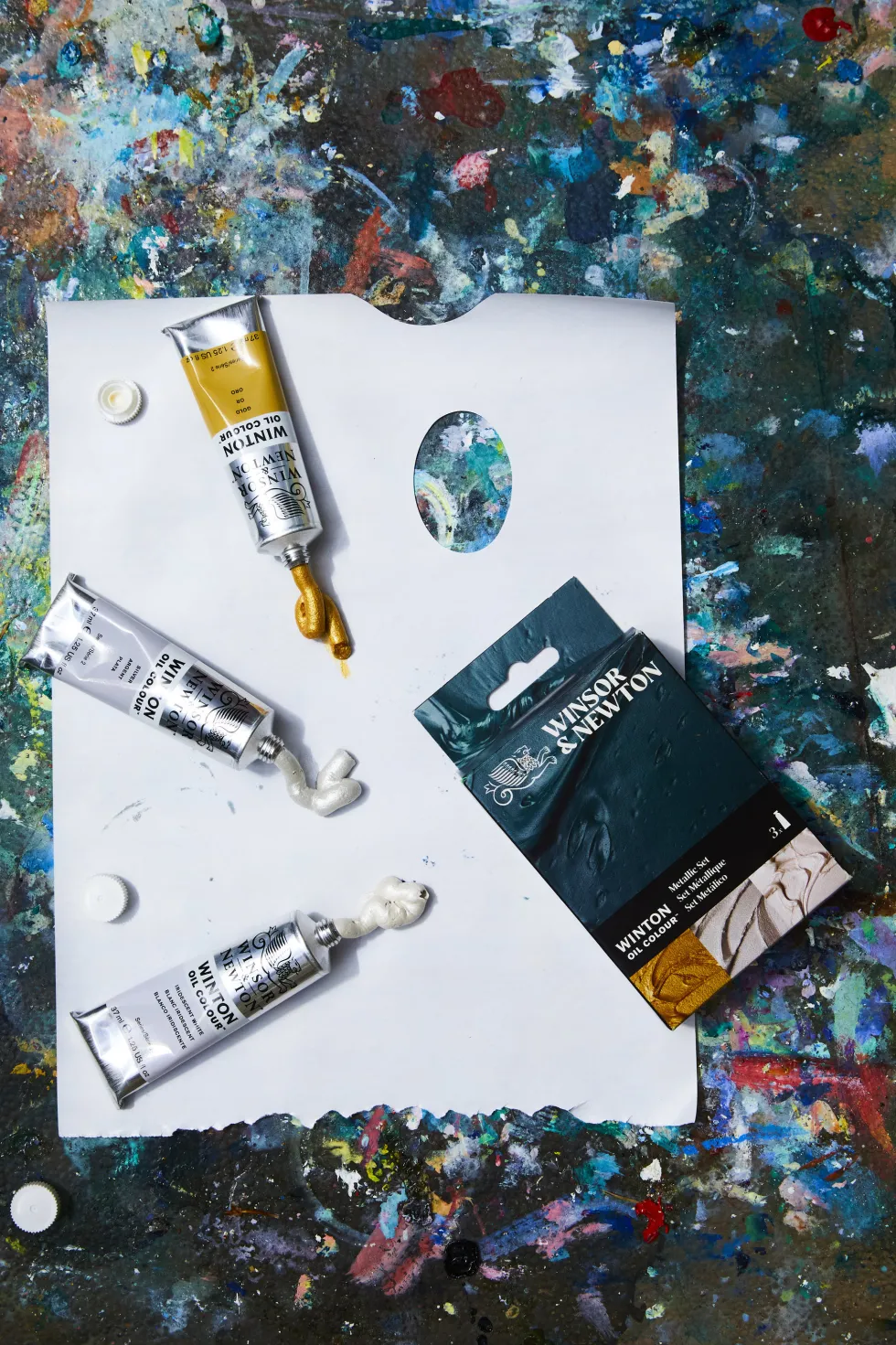 Zestaw farb olejnych Winton Metallic - Winsor & Newton - 3 x 37 ml