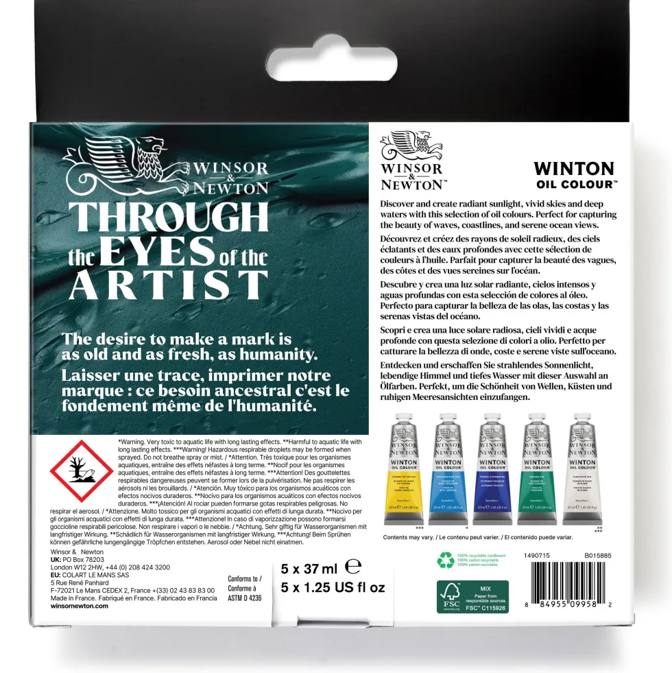 Zestaw farb olejnych Winton Seascapes - Winsor & Newton - 5 x 37 ml