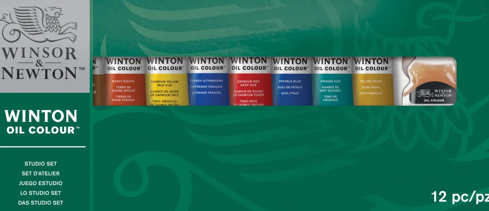 Zestaw farb olejnych Winton Studio Set - Winsor & Newton - 12 szt.