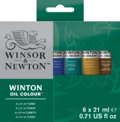 Zestaw farb olejnych Winton - Winsor & Newton - 6 kolorów x 21 ml