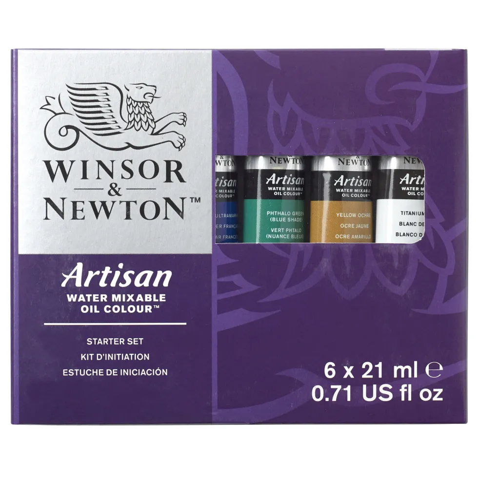 Zestaw farb olejnych w tubkach Artisan - Winsor&Newton - 6 kolorów x 21 ml