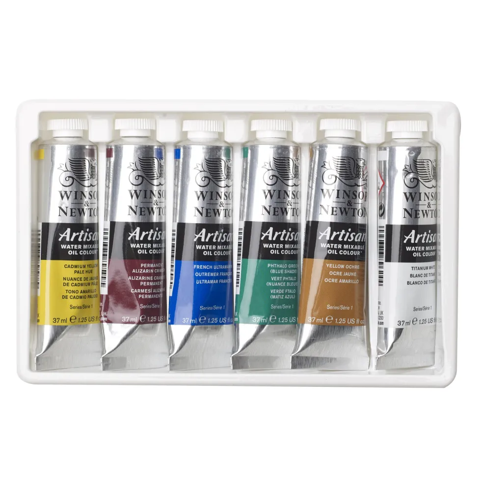Zestaw farb olejnych w tubkach Artisan - Winsor&Newton - 6 kolorów x 37 ml