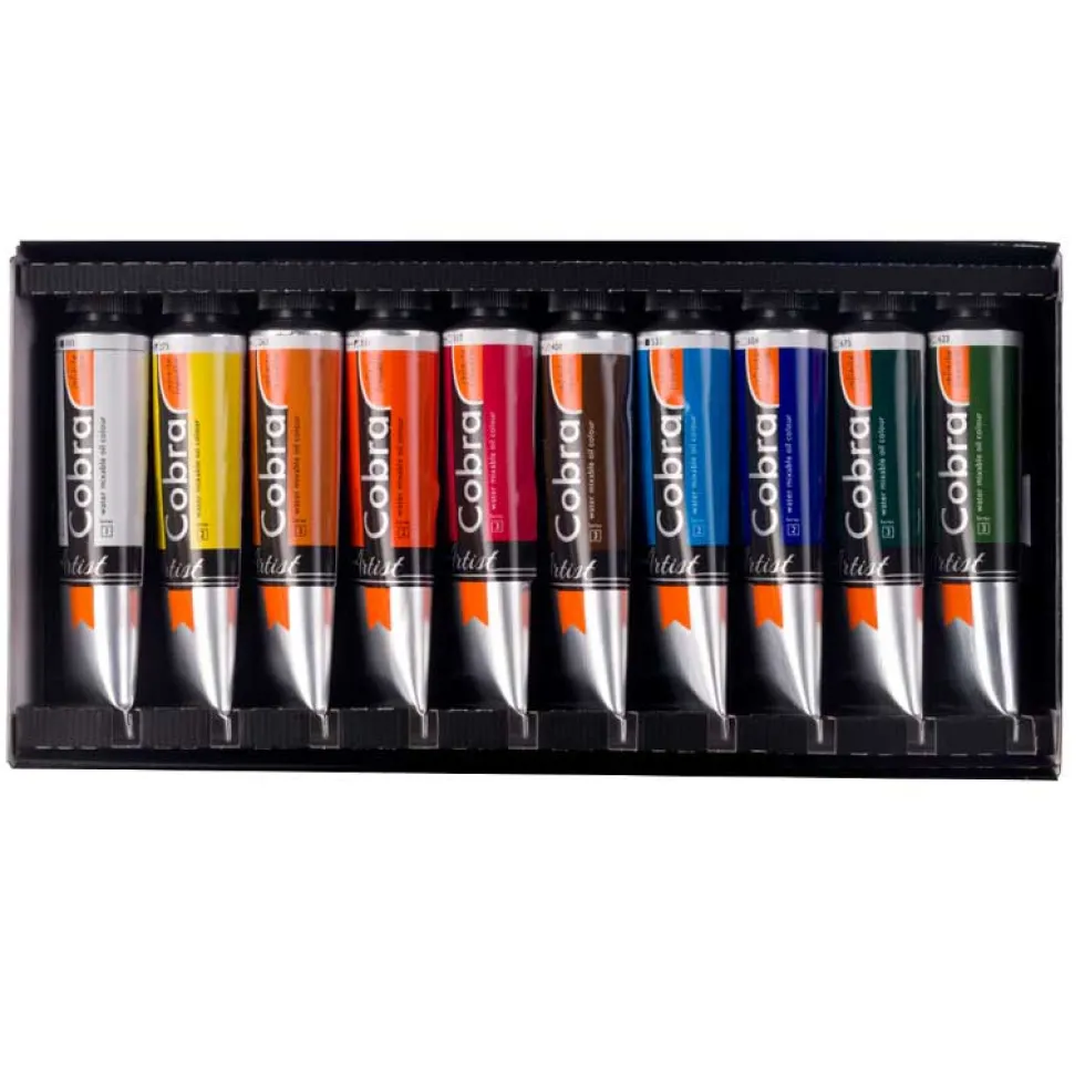 Zestaw farb olejnych w tubkach Chłopi Krajobraz - Cobra - 10 x 40 ml
