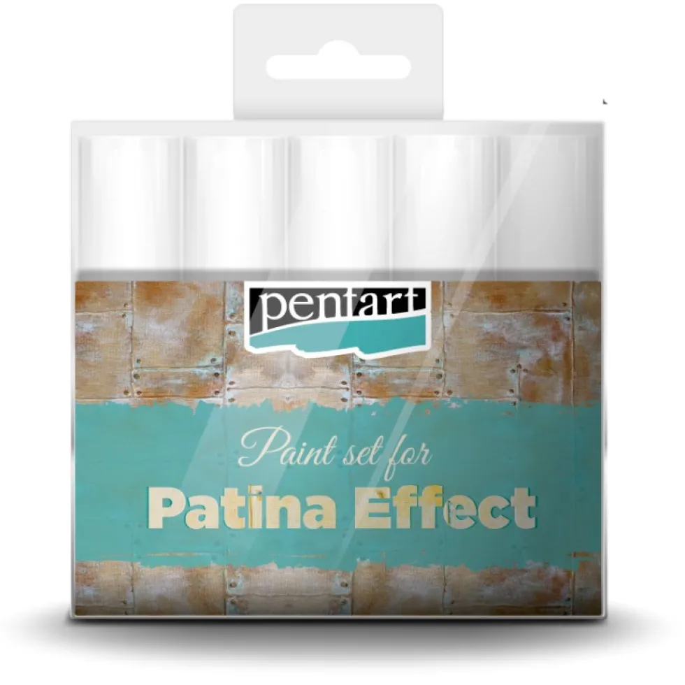 Zestaw farb Patina Effect - Pentart - efekt patyny, 5 kolorów x 20 ml