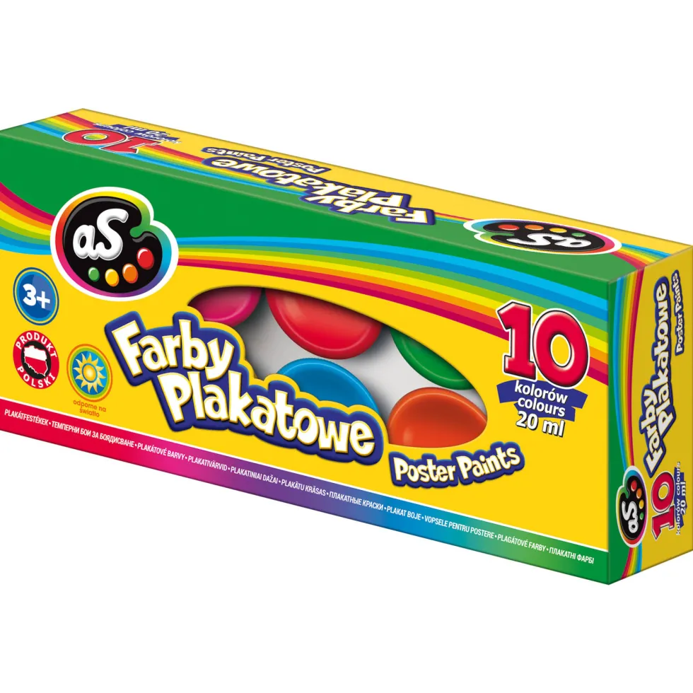 Zestaw farb plakatowych - Astra - 10 kolorów x 20 ml
