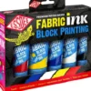 Zestaw farb tuszów do linorytu Fabric Printing Ink - Essdee - 5 x 100 ml
