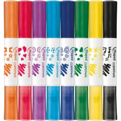 Zestaw flamastrów z pieczątkami Color'Peps - Maped - 8 kolorów