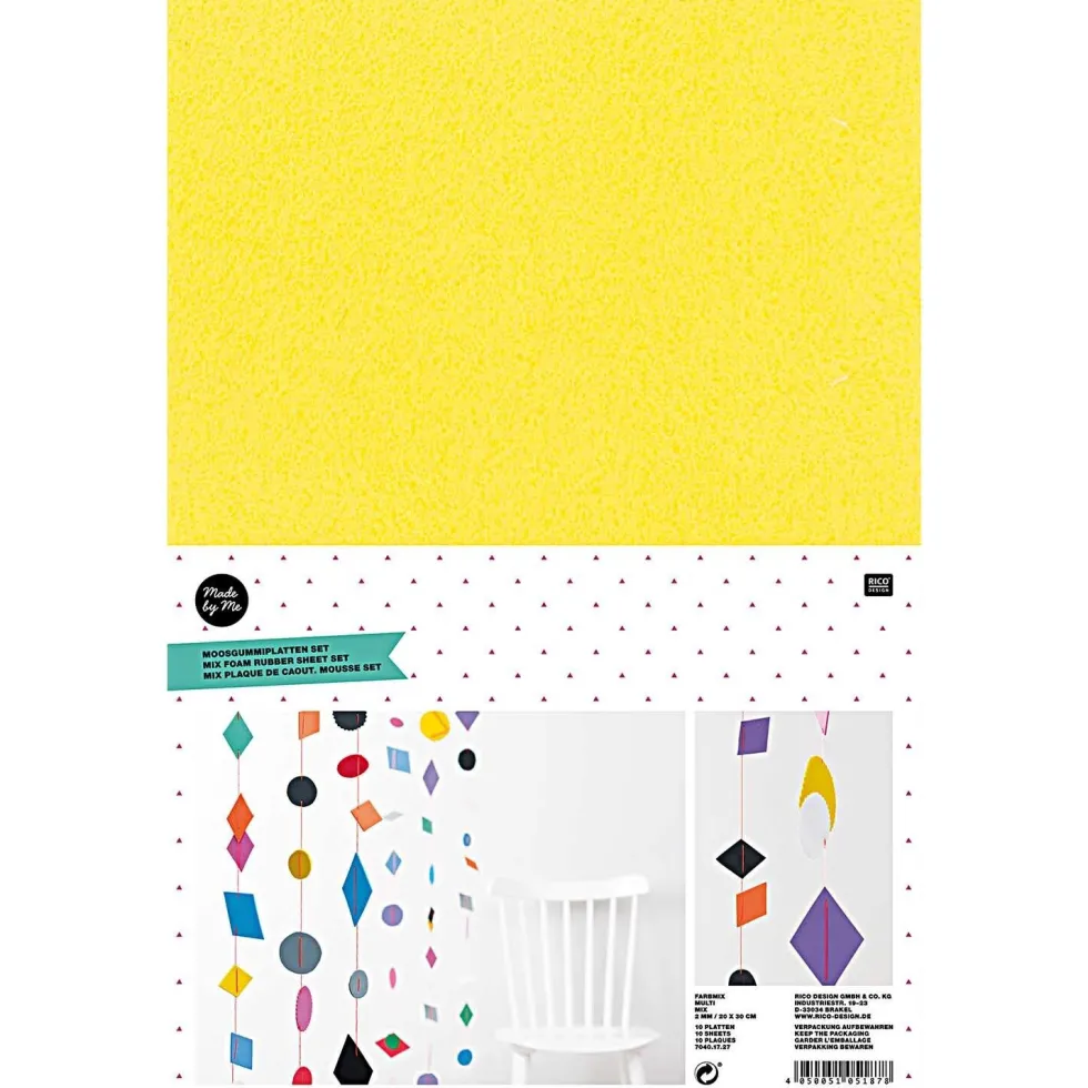 Zestaw gumowej pianki 20 x 30 cm - Rico Design - 2 mm 10 ark.