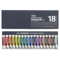 Zestaw gwaszy Artists’ Gouache - Holbein - 18 kolorów x 5 ml