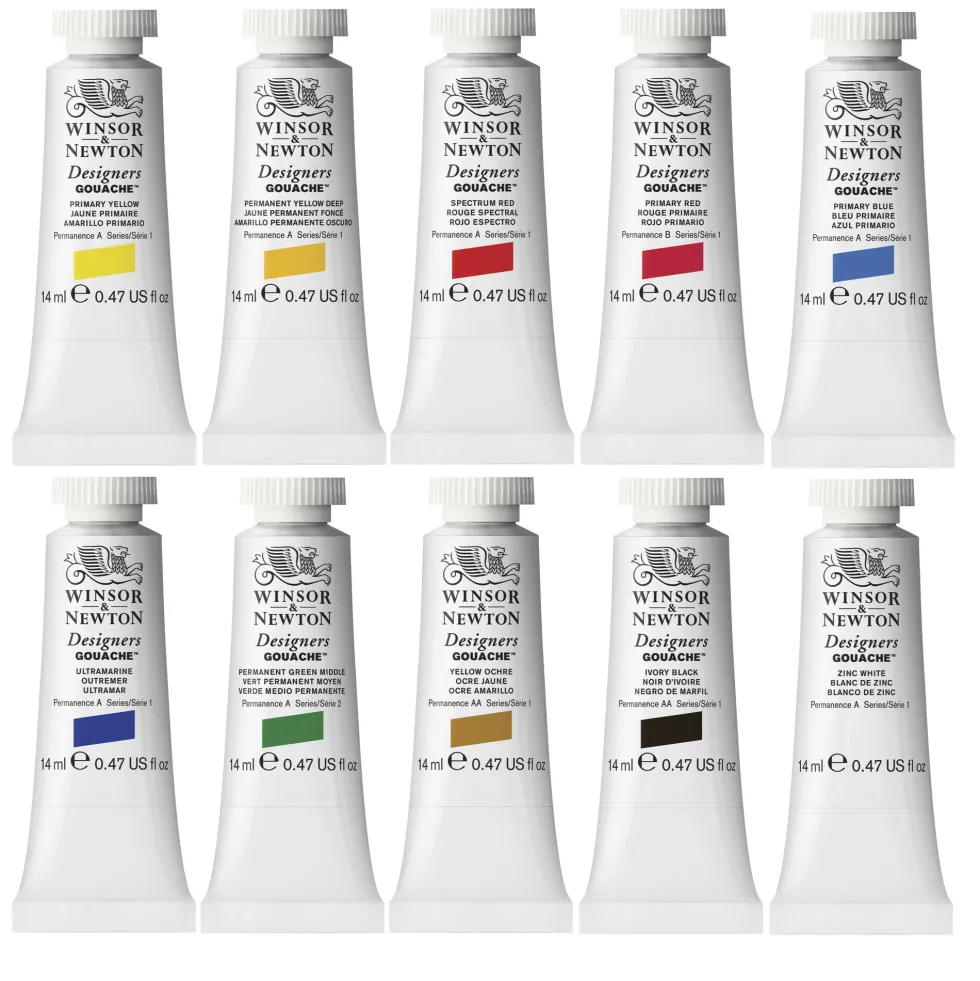 Zestaw gwaszy Designers Introductory - Winsor & Newton - 10 x 14 ml