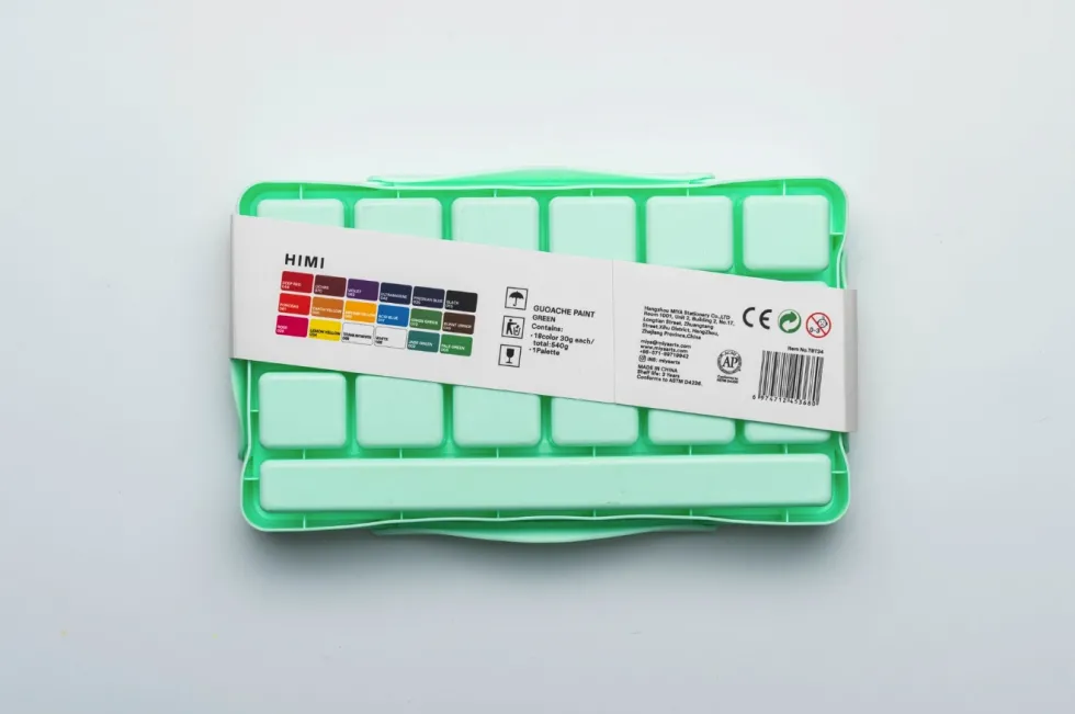 Zestaw gwaszy Jelly Cup Basic Green - HIMI - 18 szt.