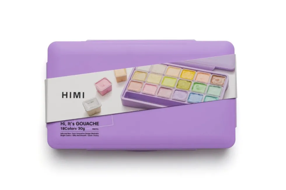 Zestaw gwaszy Jelly Cup Pastel - HIMI - 18 szt.