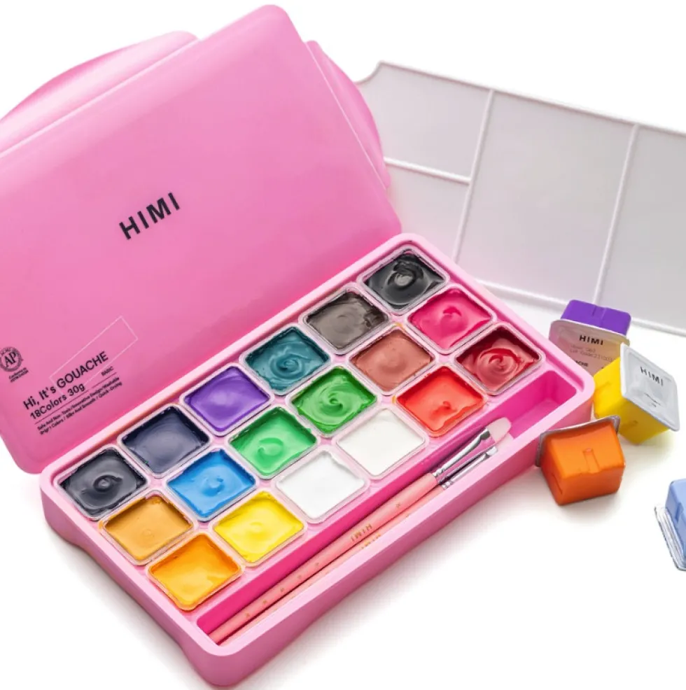 Zestaw gwaszy Jelly Cup Pink - HIMI - 18 szt.