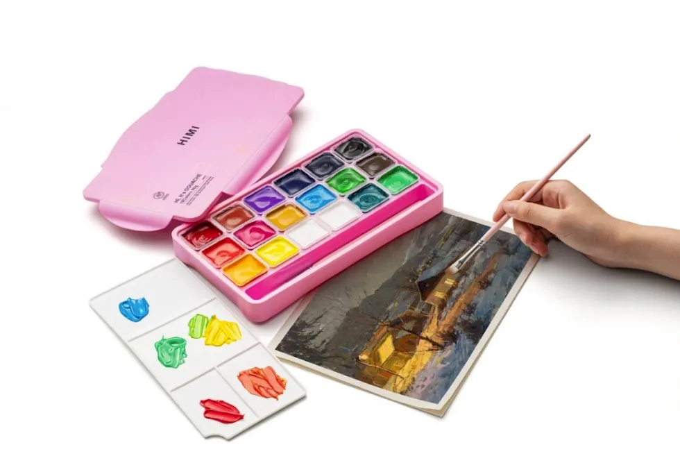 Zestaw gwaszy Jelly Cup Pink - HIMI - 18 szt.