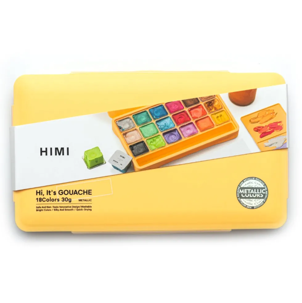 Zestaw gwaszy Jelly Cup Yellow - HIMI - 18 szt.