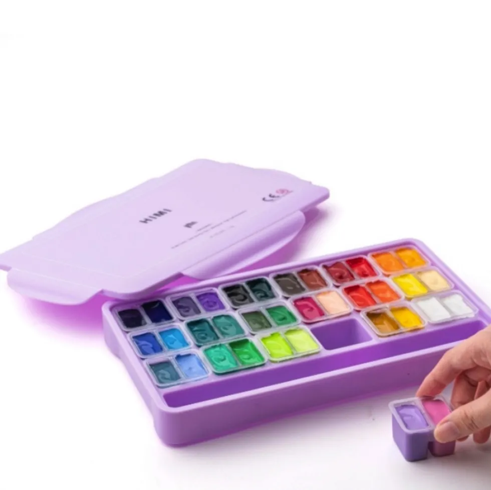 Zestaw gwaszy Twin Cup Purple - HIMI - 36 szt.