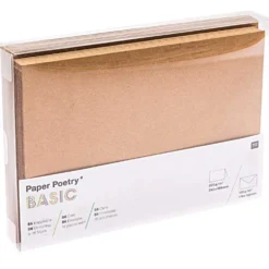 Zestaw kopert i kart - Paper Poetry - Kraftpa, B6, 15 szt.