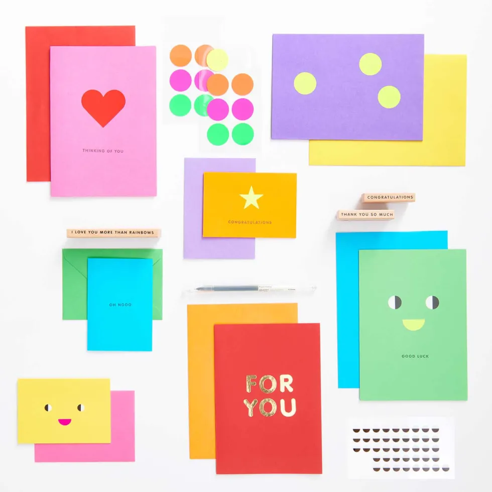 Zestaw kopert i kart Rainbow - Paper Poetry - Classic, C7, 14 szt.