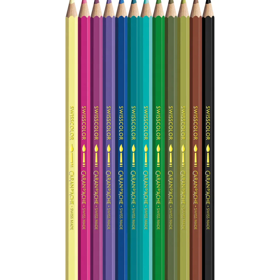 Zestaw kredek akwarelowych Kawaii Monster - Caran d'Ache - 12 szt.