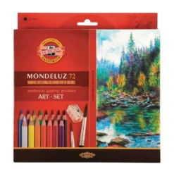 Zestaw kredek akwarelowych Mondeluz z pędzelkami - Koh-I-Noor - 72 szt.