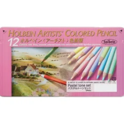 Zestaw kredek Artists' - Holbein - Pastel Tones, 12 kolorów