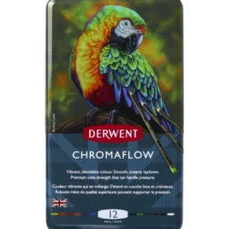 Zestaw kredek Chromaflow w metalowej kasecie - Derwent - 12 kolorów