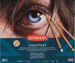 Zestaw kredek Lightfast w metalowej kasecie - Derwent - 24 kolory