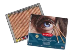 Zestaw kredek Lightfast w metalowej kasecie - Derwent - 24 kolory