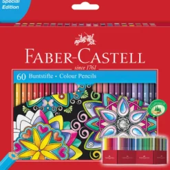 Zestaw kredek ołówkowych w pudełku, Zamek - Faber-Castell - 60 kolorów