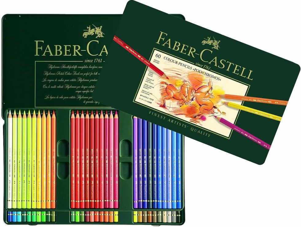 Zestaw kredek Polychromos w kasecie metalowej - Faber-Castell - 12 kolorów
