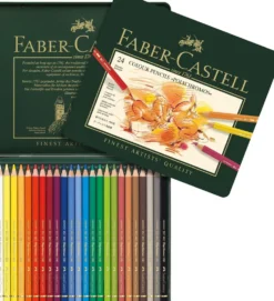 Zestaw kredek Polychromos w kasecie metalowej - Faber-Castell - 24 kolory