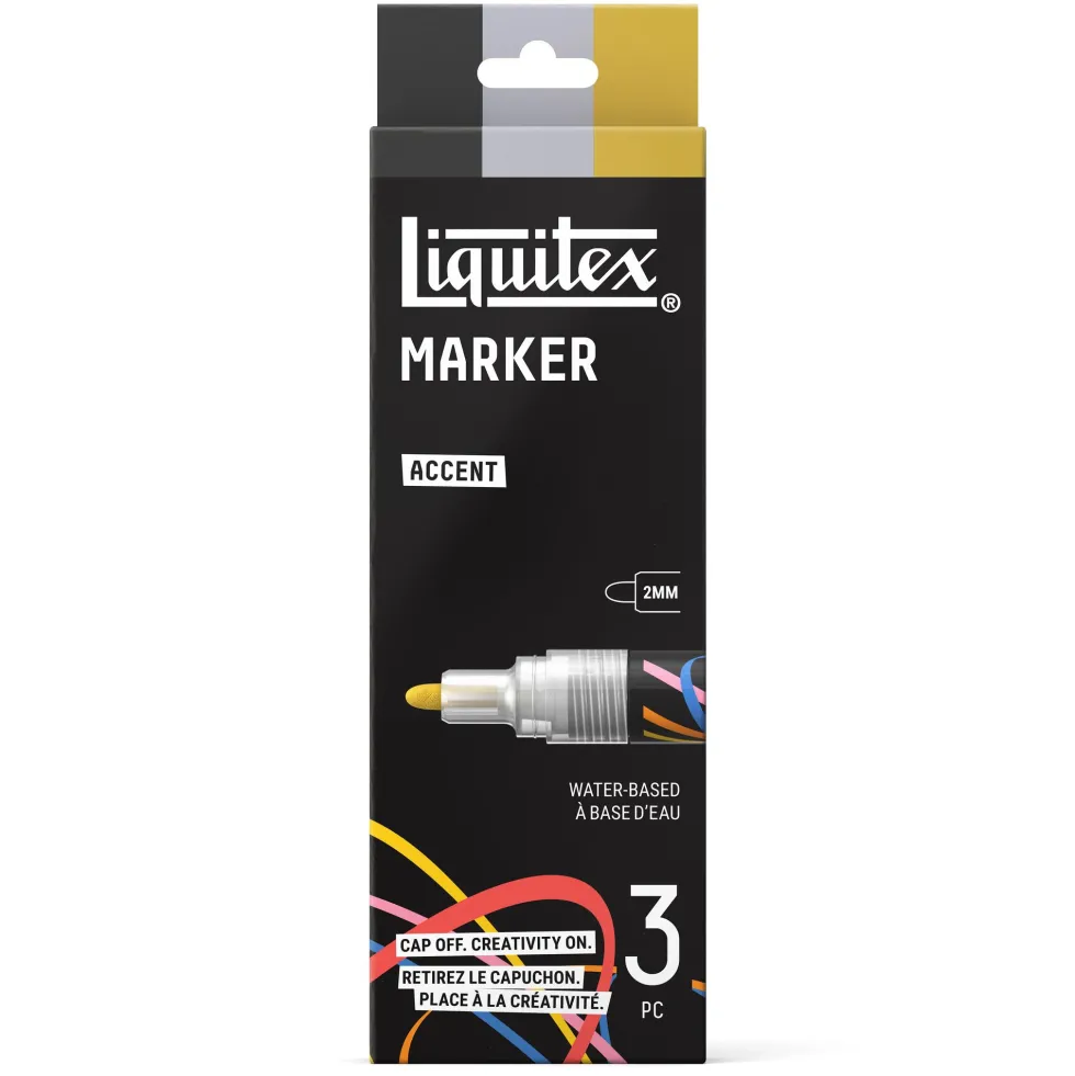 Zestaw markerów akrylowy Accent - Liquitex - 3 szt.
