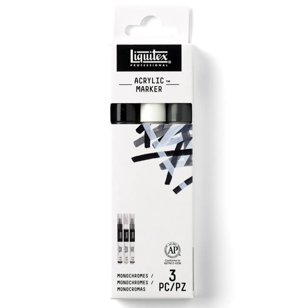 Zestaw markerów akrylowych Essential - Liquitex - 3 szt.