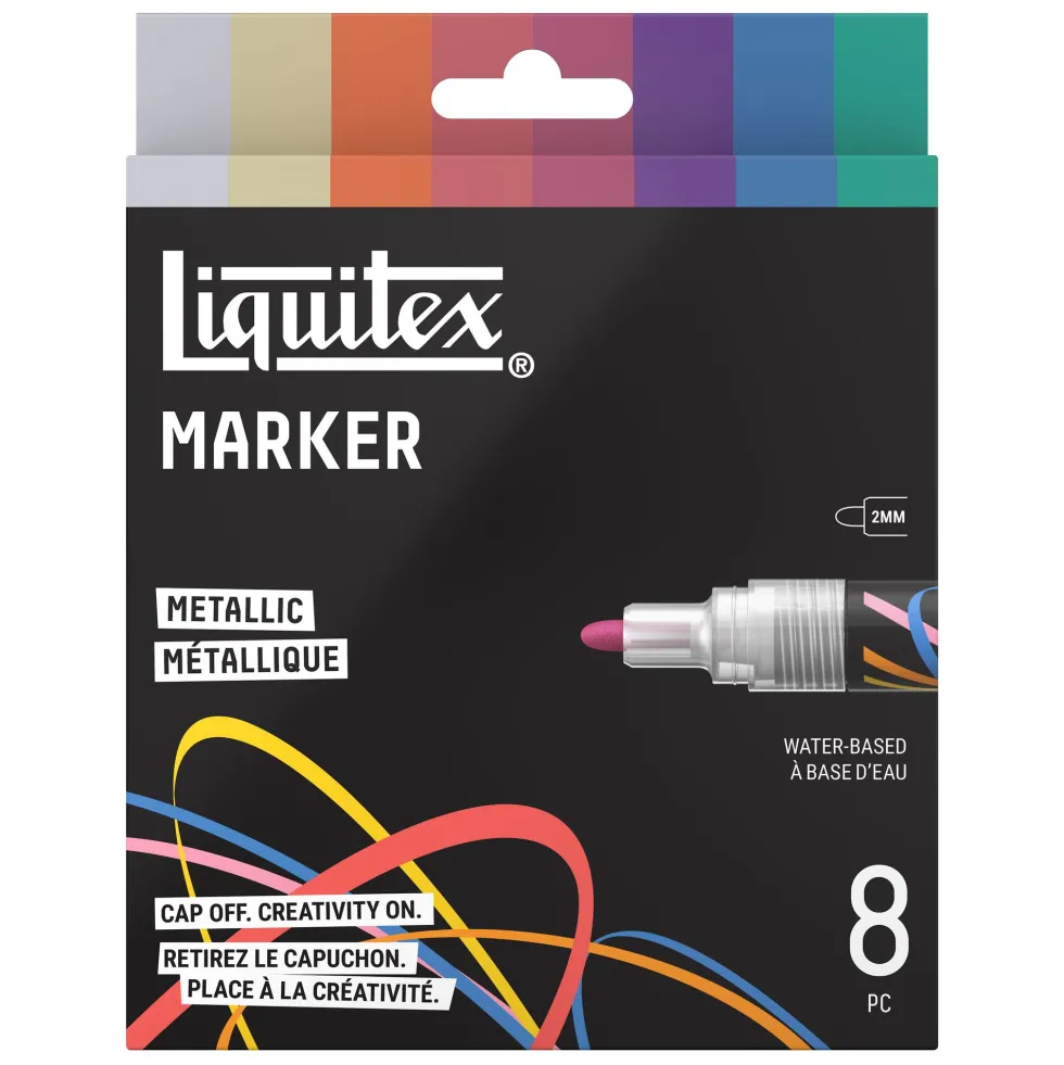 Zestaw markerów akrylowych Metallic - Liquitex - 8 szt.
