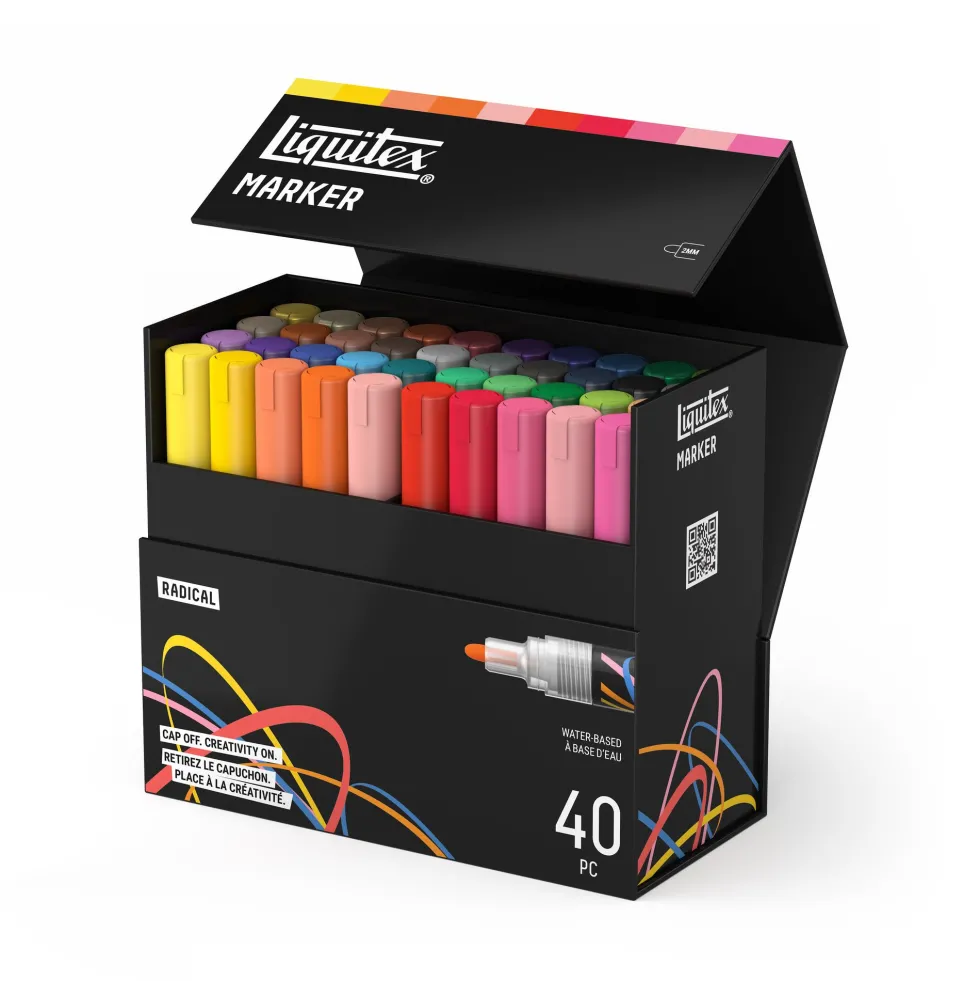 Zestaw markerów akrylowych Radical - Liquitex - 40 szt.