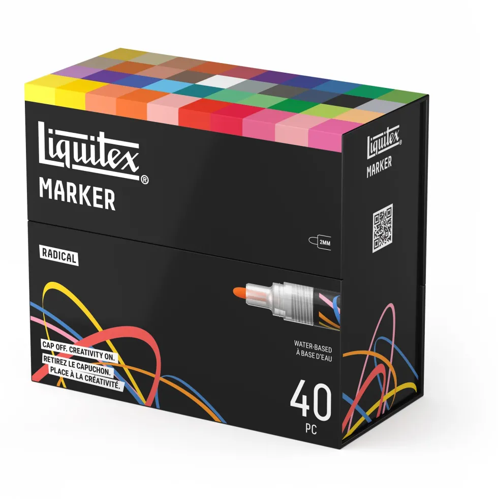 Zestaw markerów akrylowych Radical - Liquitex - 40 szt.