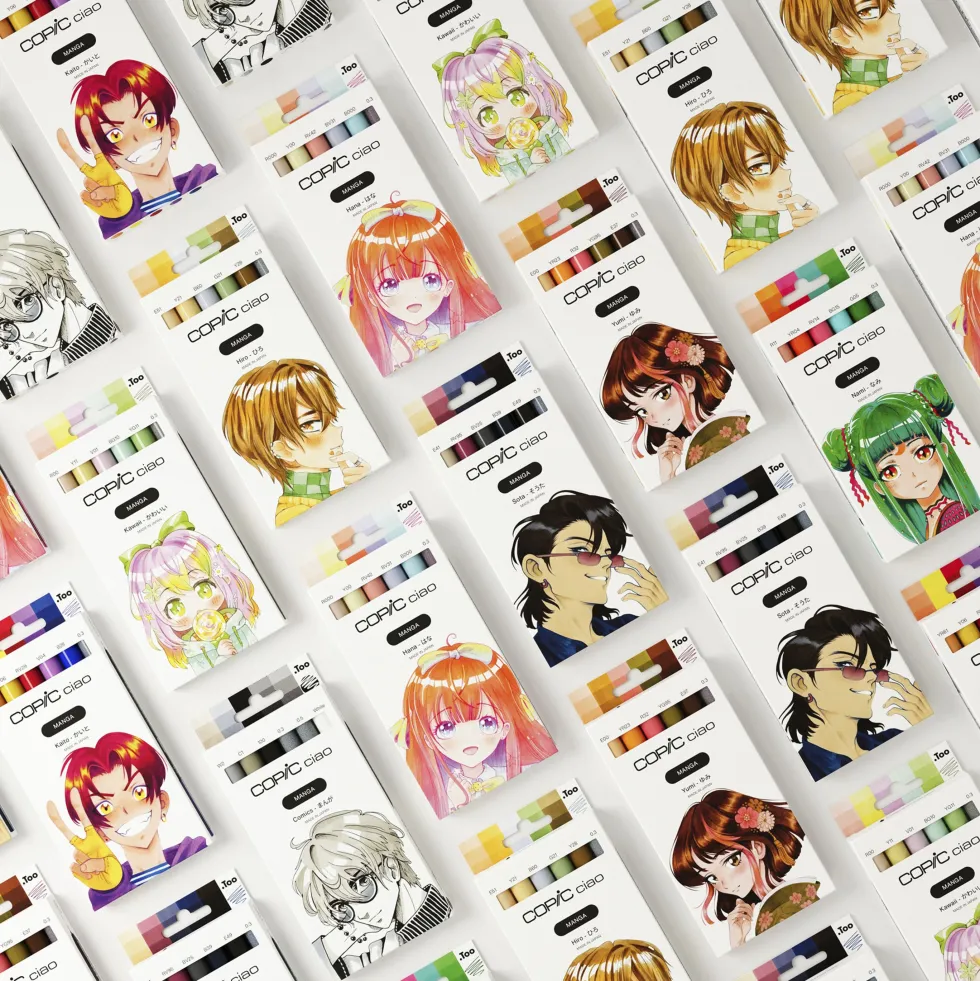 Zestaw markerów dwustronnych Copic Ciao Manga Tones 1 - 12 szt.