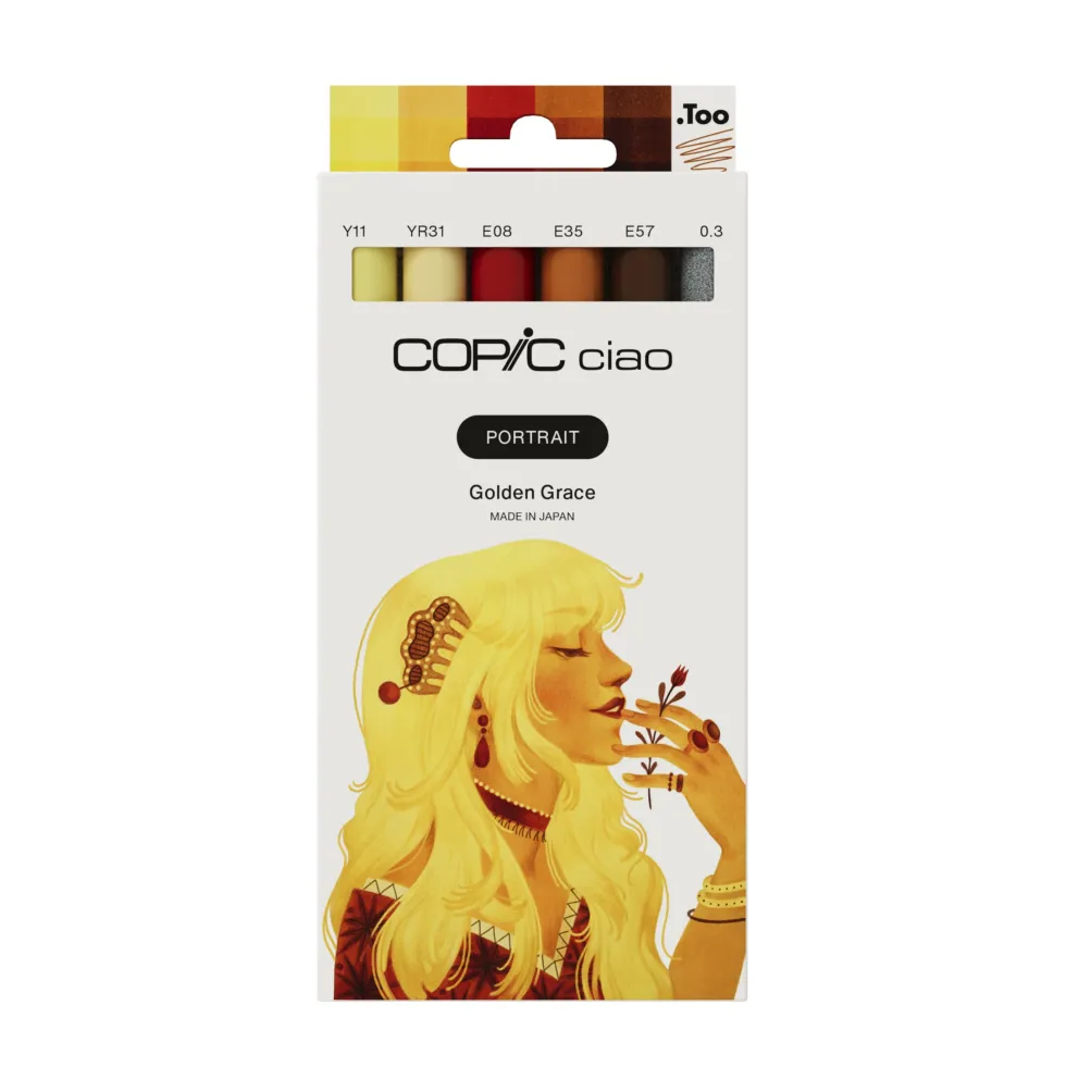 Zestaw markerów dwustronnych Copic Ciao - Portrait Golden Grace
