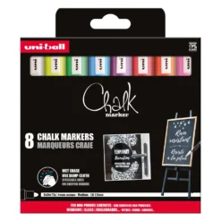 Zestaw markerów kredowych do tablic Chalk - Uni - 8 kolorów