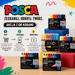 Zestaw markerów Posca PC-8K - Uni - 8 kolorów