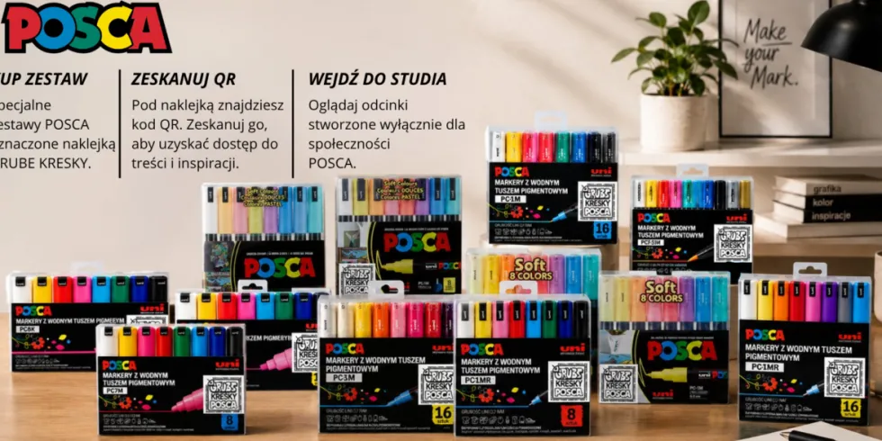 Zestaw markerów Posca PC-3M - Uni - 16 kolorów