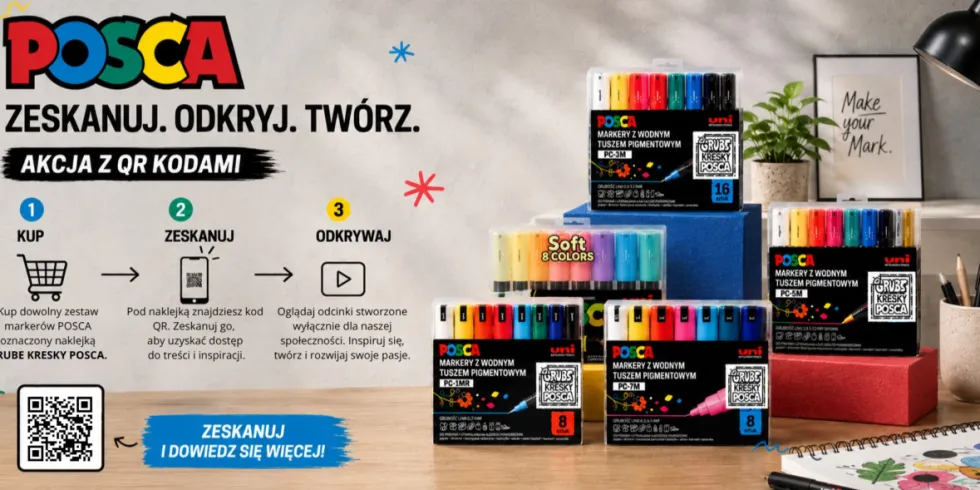 Zestaw markerów Posca PC-3M - Uni - 16 kolorów
