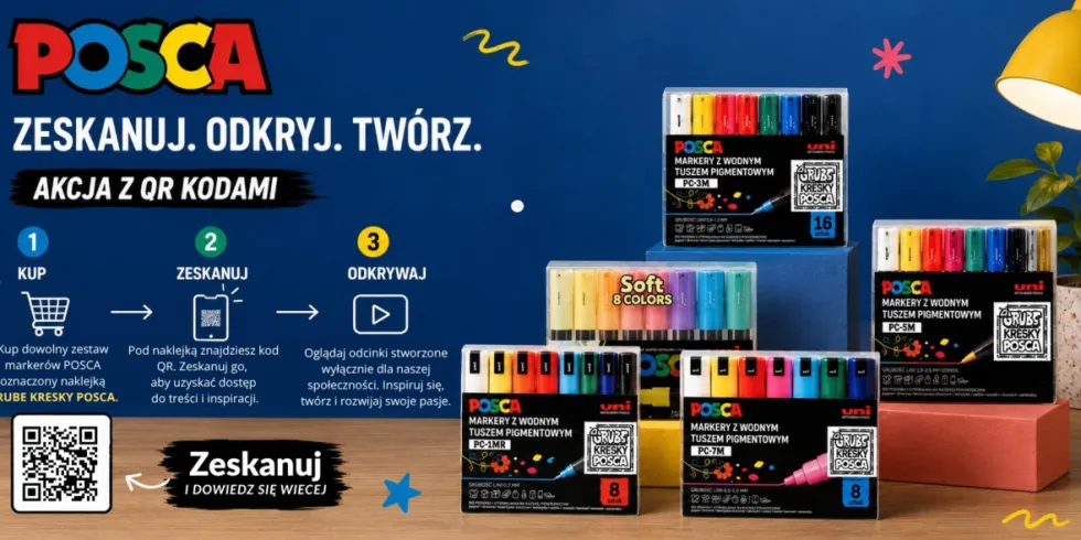 Zestaw markerów Posca PC-3M - Uni - 16 kolorów