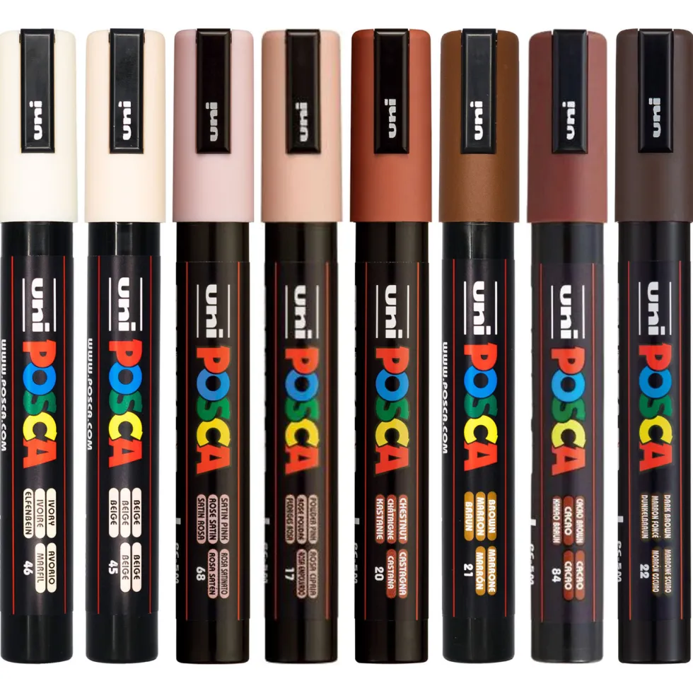 Zestaw markerów Posca Skin Colors PC-5M - Uni - 8 szt.