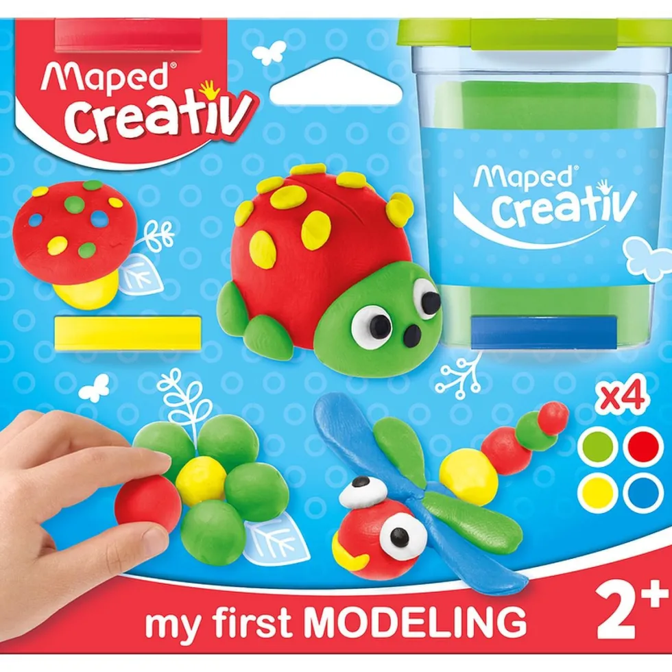 Zestaw masy plastycznej Creativ dla maluchów - Maped - 4 kolory x 120 g
