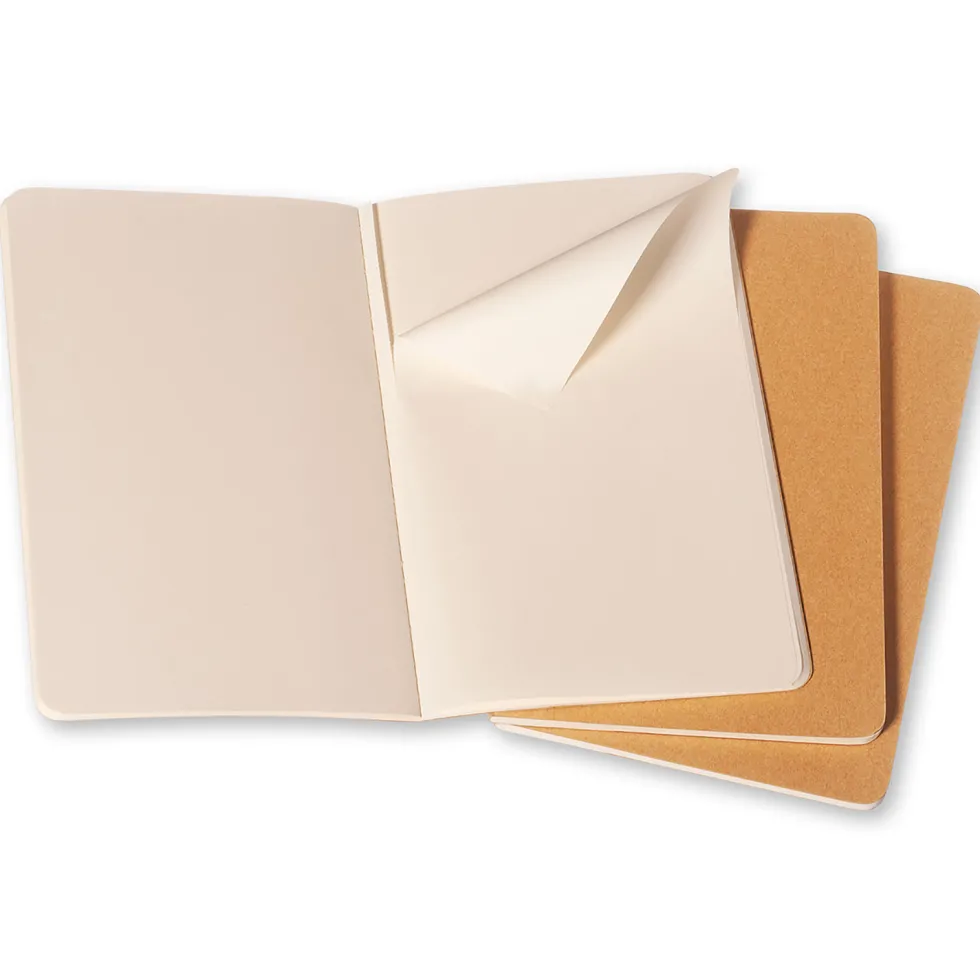 Zestaw notatników Cahier Journals - Moleskine - Sand gładkie miękka okładka L