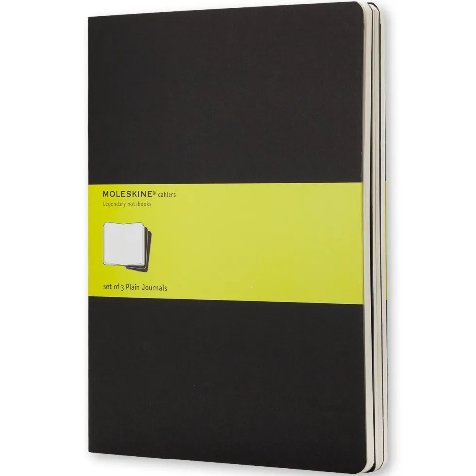 Zestaw notatników gładkich XL - Moleskine - czarne 3 szt.