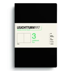 Zestaw notatników Jottbook Pur gładkich A5 - Leuchtturm1917 - Black 3 szt.