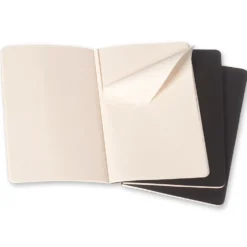 Zestaw notatników w kratkę A6 - Moleskine - czarne 3 szt.